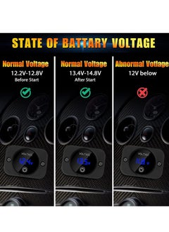 KASTWAVE 12V Voltage Gauge with Touch Switch Digital Display, Volt Gauge, 12V/24V Car Voltmeter LED Digital Display, Waterproof Voltmeter Panel for Boat,Marine,Vehicle,Motorcycle,Truck,Car(Upgraded)  - Image 3