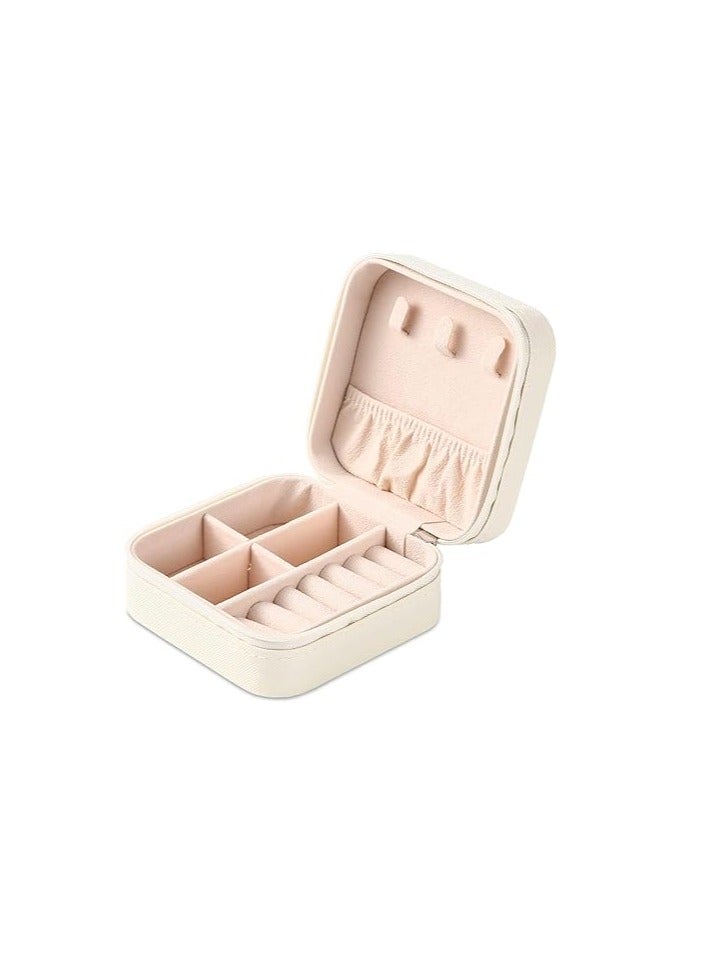 Small Portable Travel Jewelry Box - White - Image 1