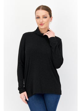 Women High Neck Long Sleeve Heather Blouse, Black - pzsku/ZA63568DE1BFD0E9C6D42Z/45/_/1739628876/b1429859-3bc5-4831-a94f-087b66efb8f7