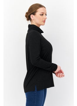 Women High Neck Long Sleeve Heather Blouse, Black - pzsku/ZA63568DE1BFD0E9C6D42Z/45/_/1739628877/47f3c2f4-d4d6-4f5c-b3fd-be79b2c202d9