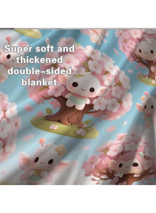 عام بطانية رقيقة من الفانيلا الكرتونية للأطفال والرضع (دافئة ومريحة، ومناسبة للنوم والألعاب) 70 سم * 100 سم - Image 5