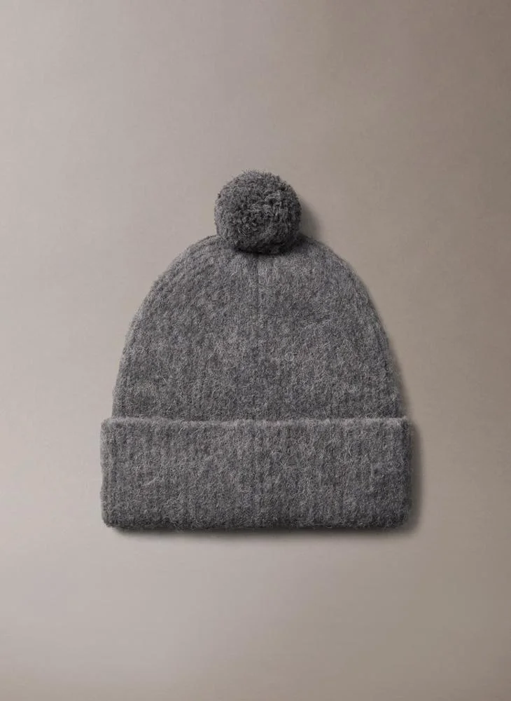CALVIN KLEIN Logo Pom Pom Beanie