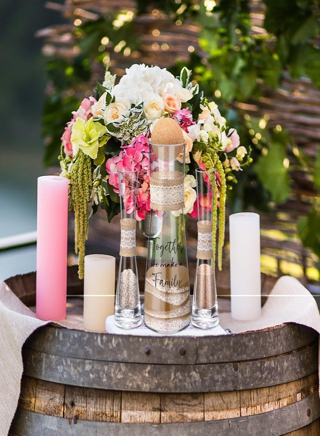 ايرينير طقم رمل إيريناري يونيتي لحفلات الزفاف يتضمن مزهرية الحفل، والرمل، وسدادة من الفلين لحفلات الزفاف والخطوبة والذكرى السنوية (ريفي) - Image 4