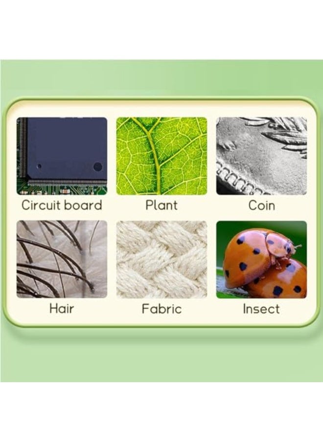 Microscope for Kids, 2 IPS Screen 1000X Handheld Digital Microscopes HD Pocket Portable Mini USB Microscope Camera, PC Compatible, Science Edu Fun Birthday Gifts Toys for Children (Yellow) - Image 4