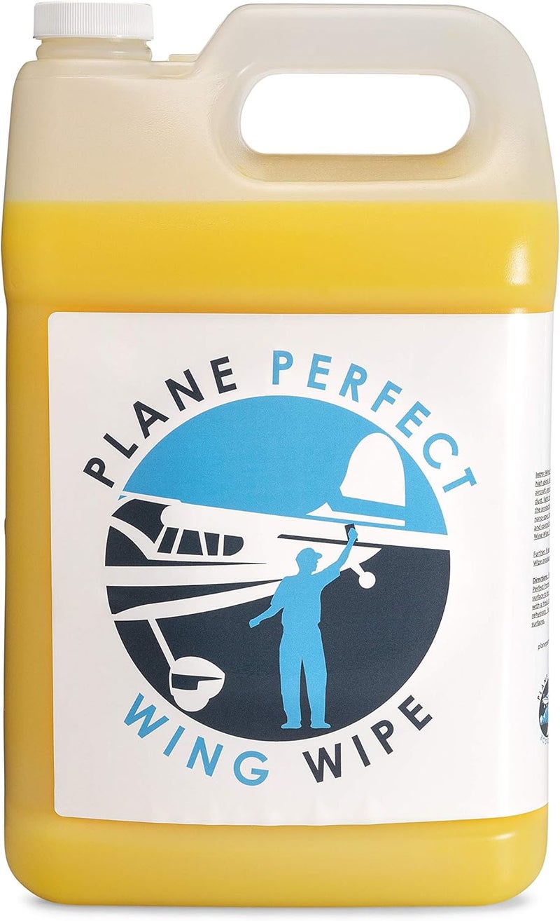 Plane Perfect Wing Wipe Quick Detail Spray Sealant - 1 Gallon, Ultimate UV Protection Hydrophobic Plane & Car Wax Spray, Aviation Grade Quick Detailer Spray for Airplane, Car, RV, Motorcycle & Boat - Image 1