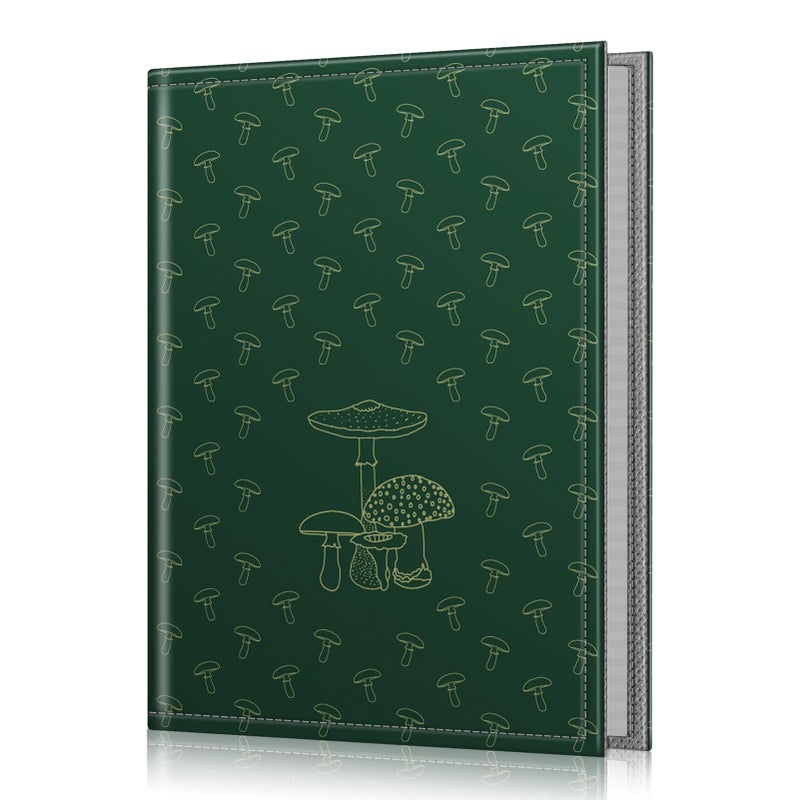 Fintie Fintie Photo Album 4x6 Photos - 52 Photos Small Mini Capacity Premium Vegan Leather Cover Photo Album  Portable Wallet Photo Album for Family Wedding Boys Girls  Mushroom - Image 1
