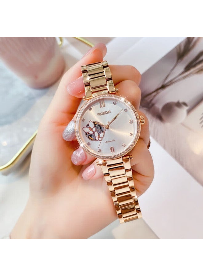 Rosdn Armani Series Birthday 3.8 Festival Gift Women's Mechanical Watch Top Ten Brand Luxury Ladies - Image 3