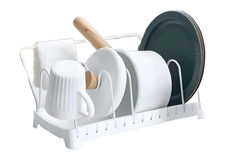 KWQAP Pot Lid Holder Stainless Steel Countertop Pan Lid Organizer Supplies for Hotels Restaurants Bars Homes Multicolour - Image 1