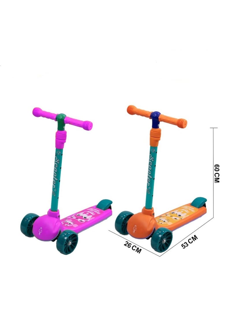 Scooter  1PC 3-Wheel Kids Scooter – Adjustable Handle & Foldable Seat