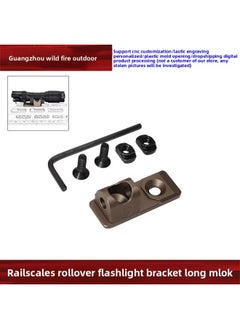 [Railscales Rollover Flashlight Bracket Long] M340C Tactical Flashlight Rollover Base MLOK-Color:Sand T-yr002-long