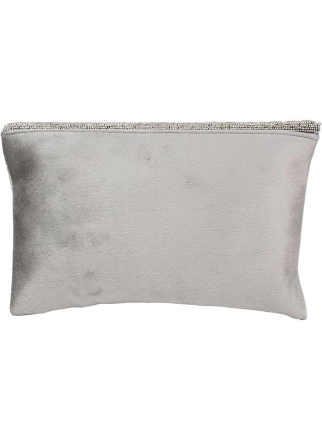 Dollar's Fashion Women’s Suede Clutch JF325 - Elegant Evening Party Handbag, Wedding Bridal Clutch Purse, Stylish Mini Shoulder Bag with Chain Strap, Ladies Formal Occasion Pouch (Grey) - Image 3