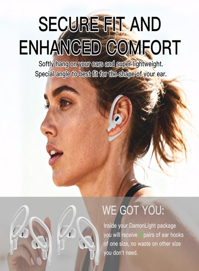 DamonLight Ear Hooks for AirPods Pro 3 & AirPods 4 DamonLight 2 Pairs Airpod Ear Hook, Anti-Slip Comfortable Fit, Ergonomic Design, AirPods Pro 3 Accessories [US Patent Registered] (Medium) - Image 3