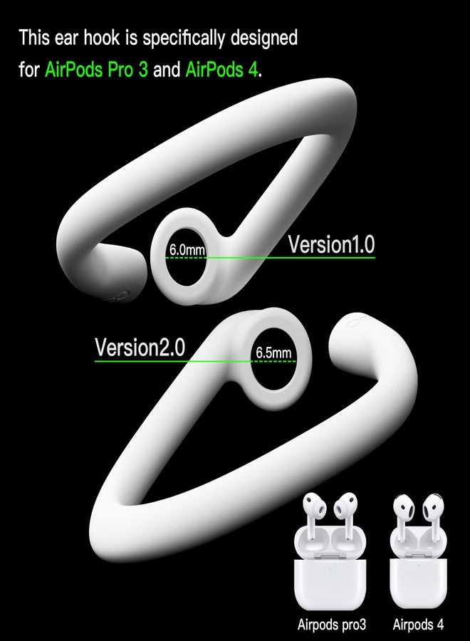 DamonLight Ear Hooks for AirPods Pro 3 & AirPods 4 DamonLight 2 Pairs Airpod Ear Hook, Anti-Slip Comfortable Fit, Ergonomic Design, AirPods Pro 3 Accessories [US Patent Registered] (Medium) - Image 4