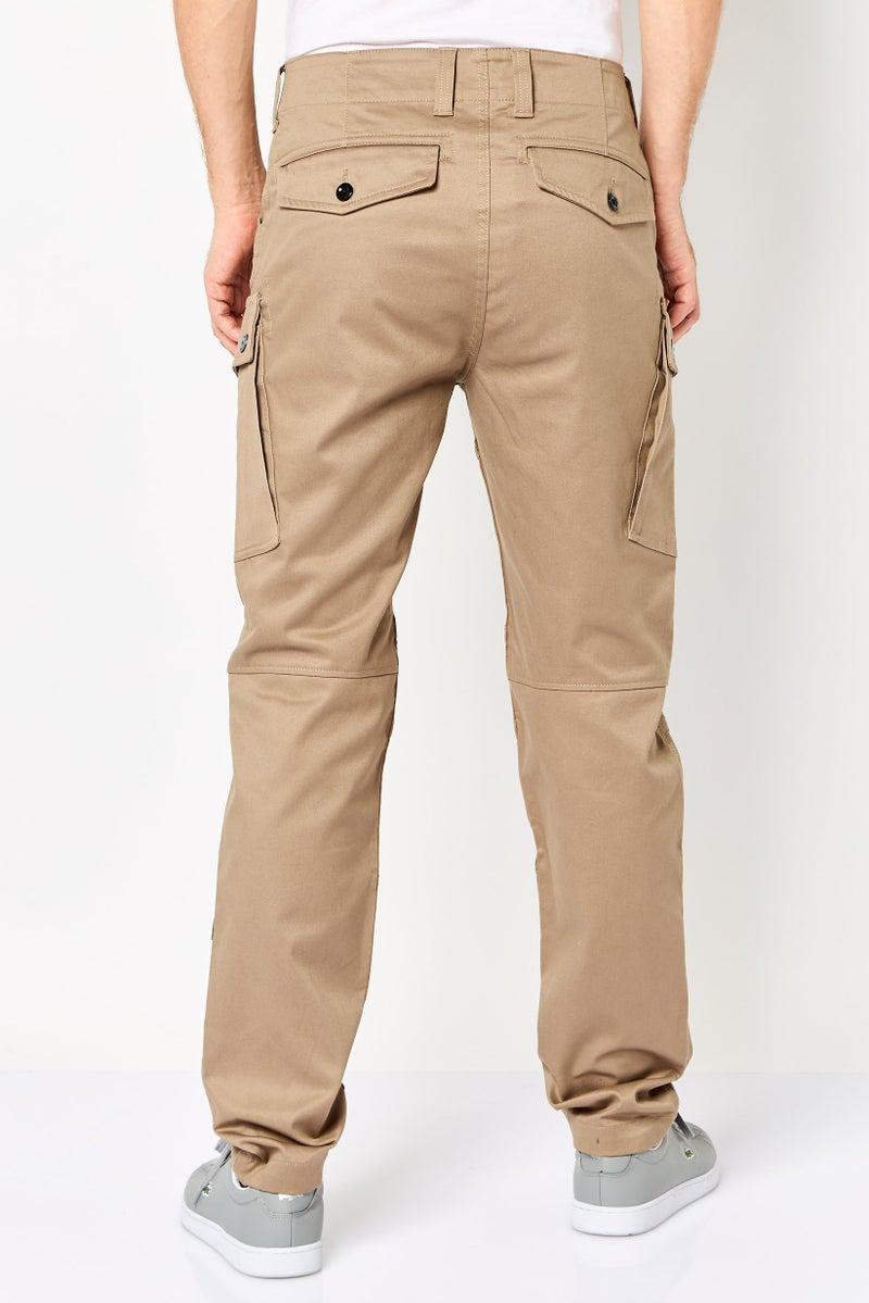 G-Star RAW Men Regular Fit Solid Stretchable Cargo Pants, Tan - Image 4