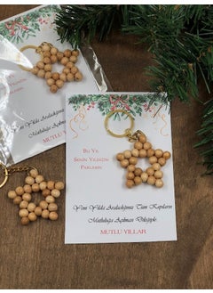 Masalsı Concept Fairytale Concept 5 Pieces New Year Gift White Pearl Card New Year Gift Keychain 