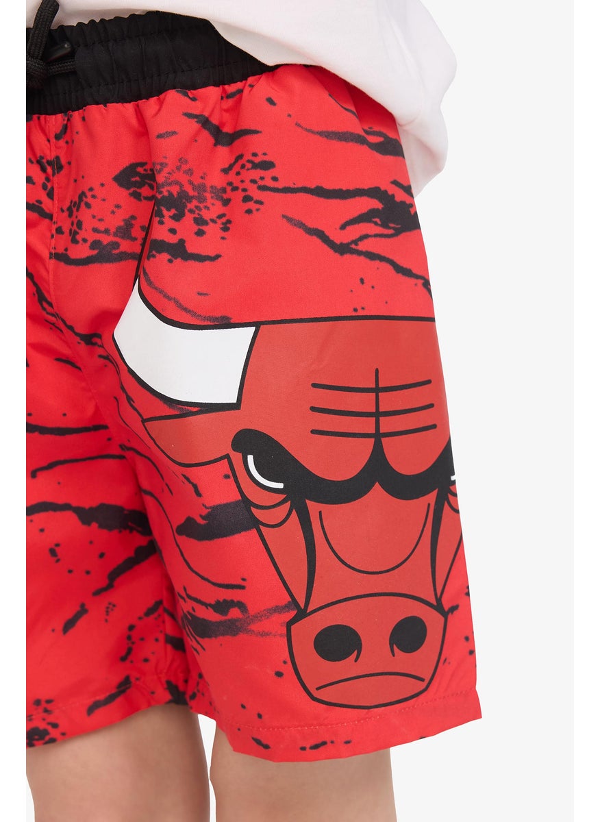 DeFacto Boy Regular Fit Chicago Bulls Licensed Swim Shorts  - Image 3