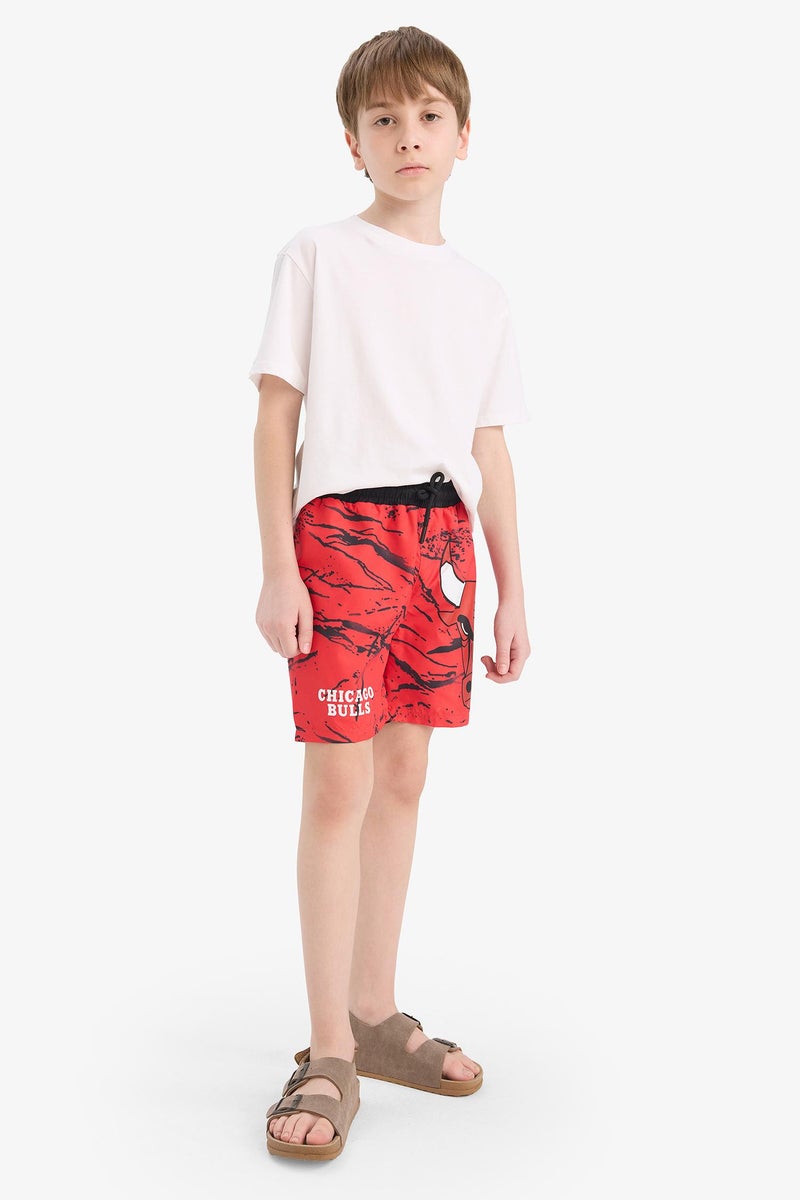 DeFacto Red Boy Boy Regular Fit Chicago Bulls Licensed Swim Shorts Casual - Image 2