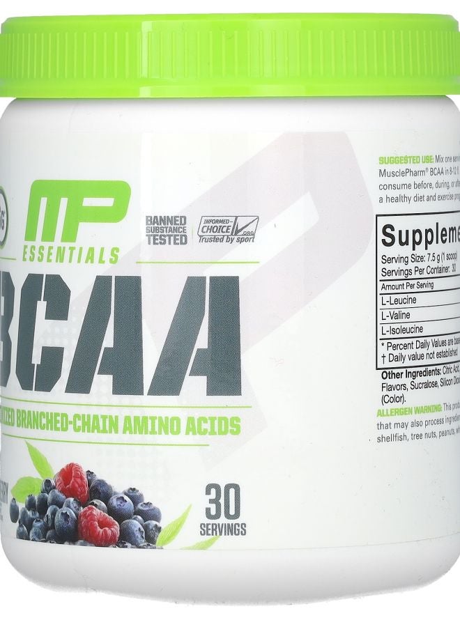 MusclePharm Essentials BCAA Blue Raspberry 0.5 lbs (225 g) - Image 2