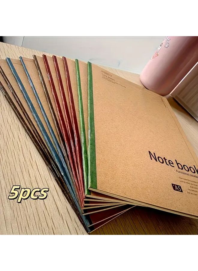 10 Pack Kraft Paper A5 Notebooks Thick Non Bleed Paper For Bullet Journaling - Image 4