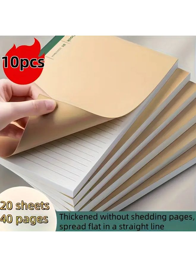 10 Pack Kraft Paper A5 Notebooks Thick Non Bleed Paper For Bullet Journaling - Image 1