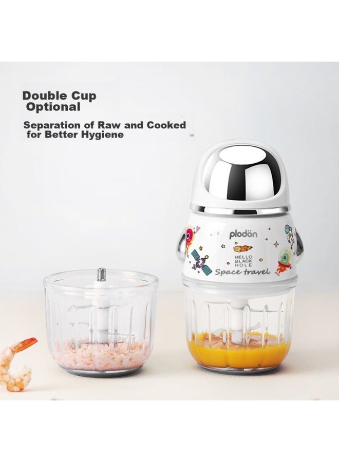 Plodon Pulidun Baby Food Processor, Infant Food Grinder, Multifunctional Small Food Mixer, Baby Food Blender, Dual Cups For Raw And Cooked Food - Image 4