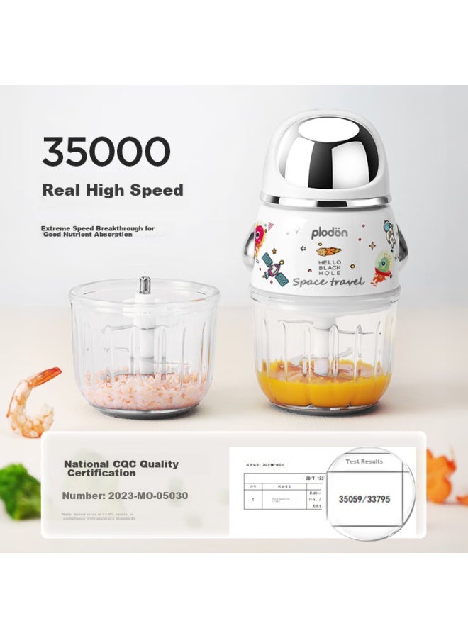 Plodon Pulidun Baby Food Processor, Infant Food Grinder, Multifunctional Small Food Mixer, Baby Food Blender, Dual Cups For Raw And Cooked Food - Image 3