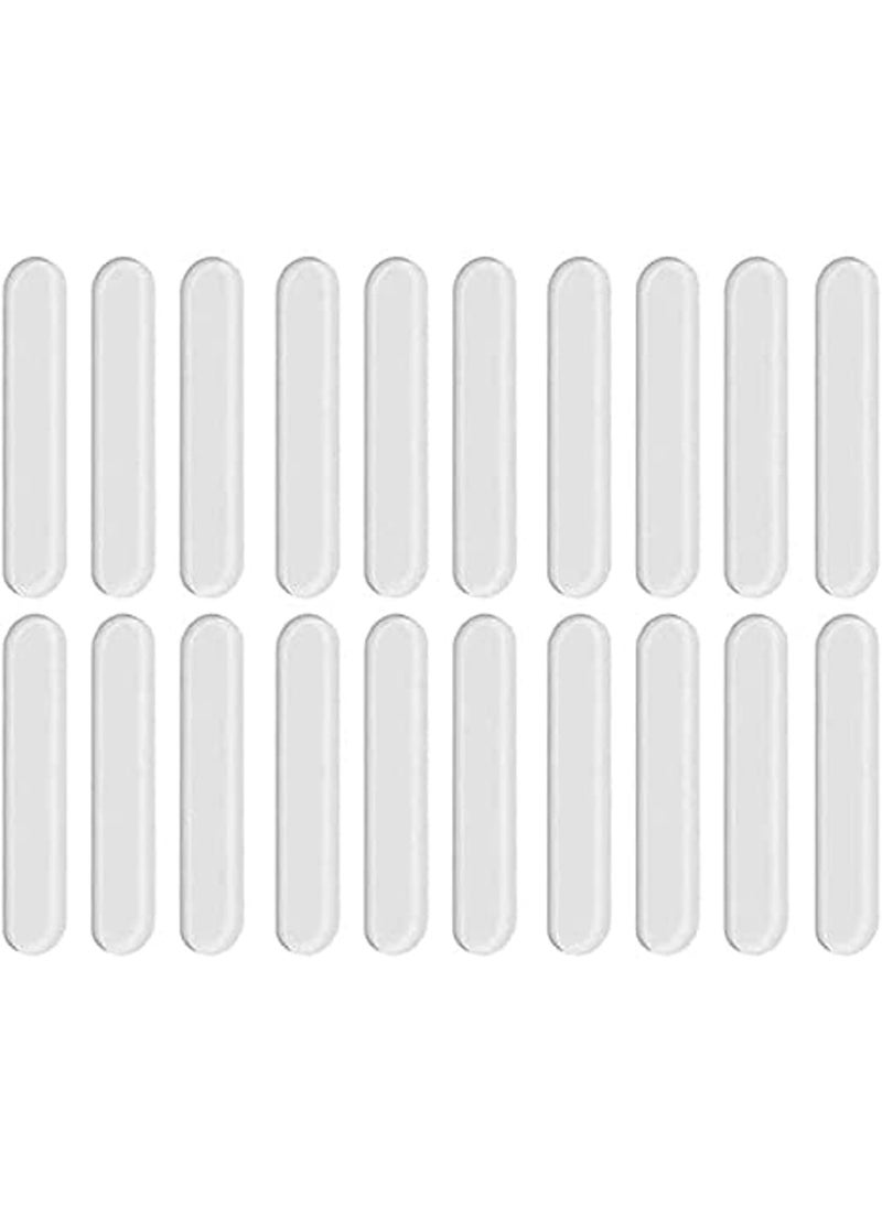 PRAYAS PRAYAS Clear Rubber Crash Pad Set AntiCollision AntiSlip Silent Furniture Bumpers Stickers No Adhesive Residue for Home School Room Wall Glass Door Knob Cabinet Metal Handle Pack of 20  - Image 1