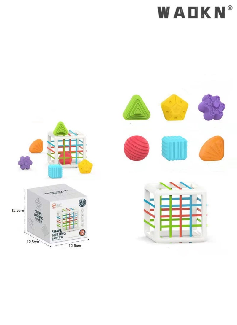 WAOKN Baby Shape Sorter Toys for 6 Months Plus, 1st Birthday Gifts for Baby Boys Girls, Baby Sensory Toys for 12 Months, Montessori Toddler Toys for Baby age 1-2  - Image 1