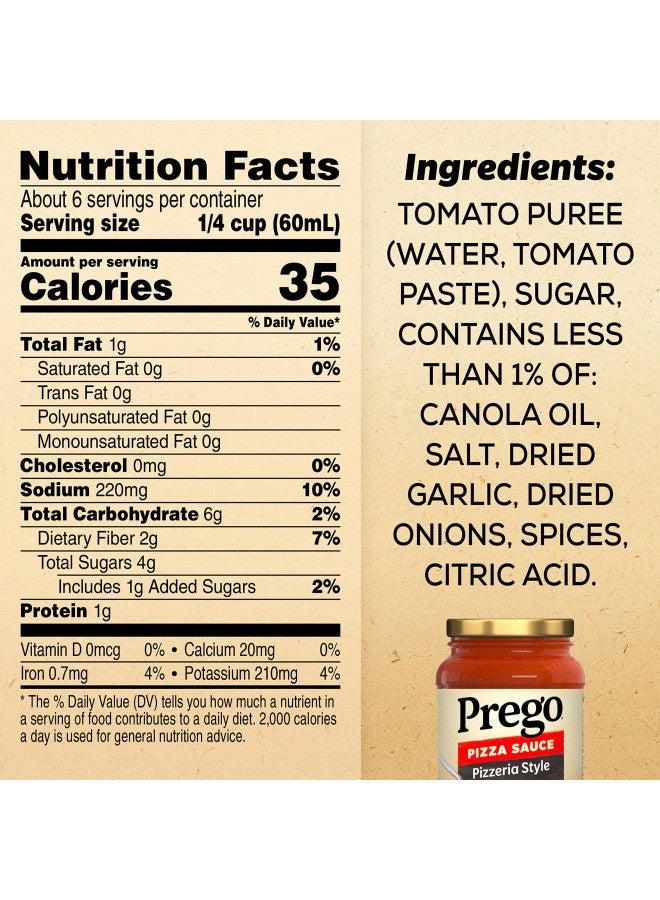 Prego Pizzeria Style Pizza Sauce, 14 Oz Jar - Image 5