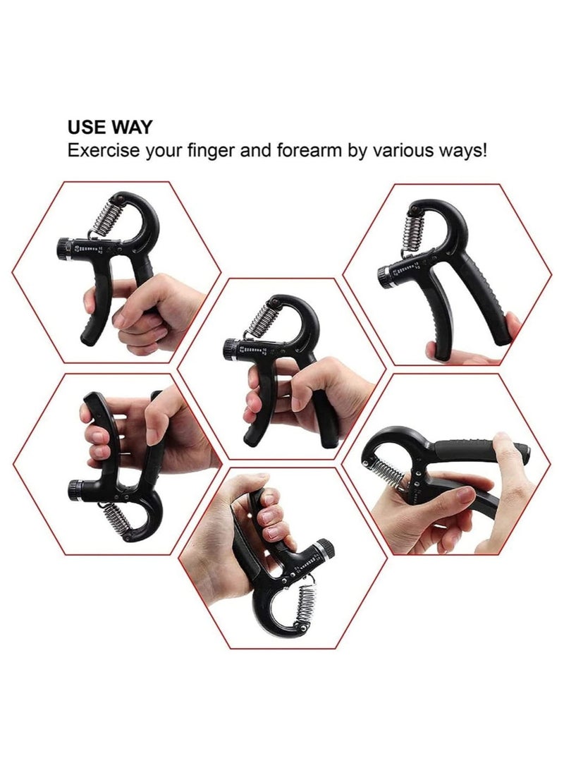 ELTRAZONE 2 عبوة مقبض يد لتقوية العضلات مدرب قوة مقاومة قابلة للتعديل 10-40 كجم جهاز تمرين يد غير قابل للانزلاق - Image 4