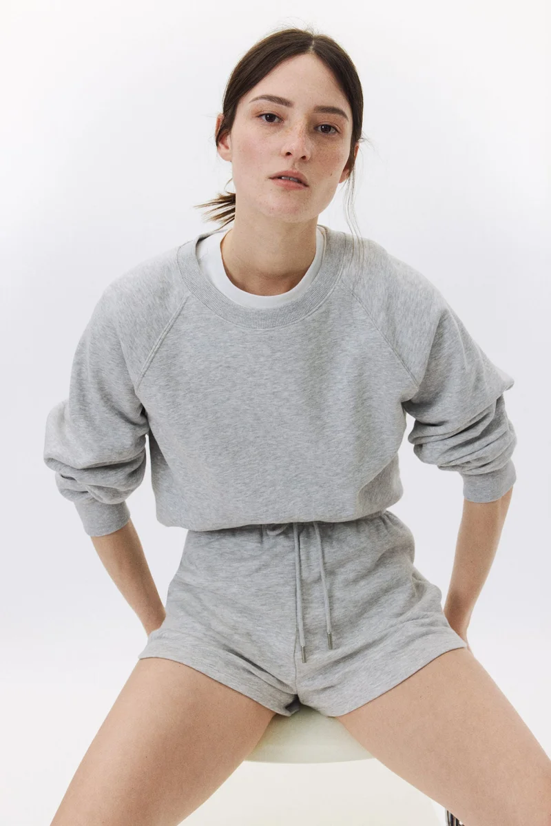 اتش اند ام شورت من نسيج سميك