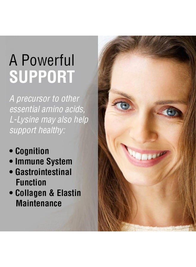 Solaray SOLARAY L-Lysine 500mg | Amino Acid | Healthy Cognitive, Immune System & GI Function, Bones, Joints & Skin Support | 120 VegCaps  - Image 4