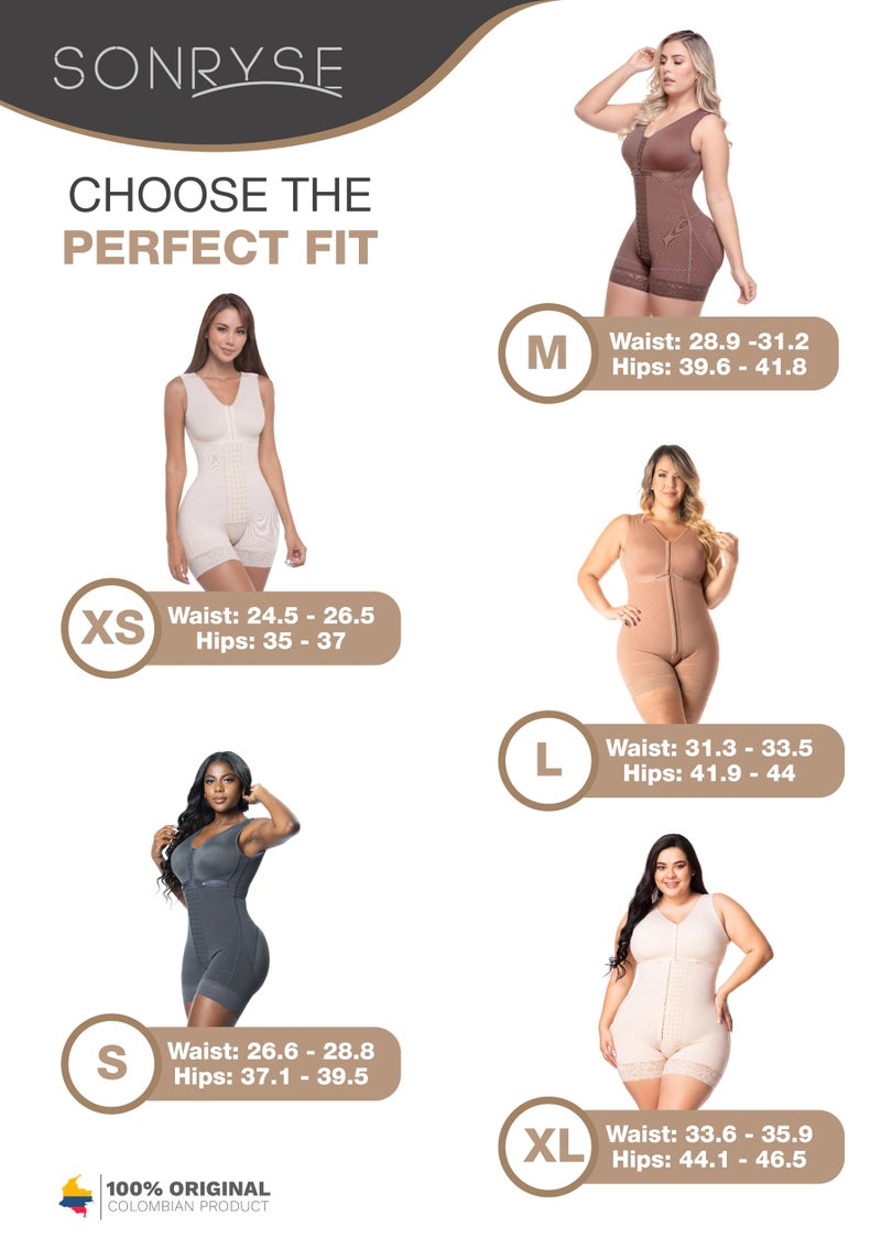 Sonryse 056BF Fajas Colombianas Reductoras y Moldeadoras Postparto Colombian Postpartum Girdle Shapewear for Women Tummy Control Butt Lifter Mocha M - Image 2