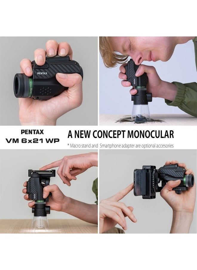 Pentax - PENTAX Monocular VM 6x21 WP Easy to use with just one hand.Universal design that is ergonomically easy to operate. Bright and clear view with high contrast and excellent optical performance.Waterproof - Image 1