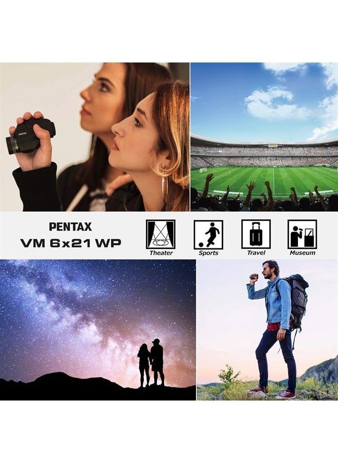 Pentax - PENTAX Monocular VM 6x21 WP Easy to use with just one hand.Universal design that is ergonomically easy to operate. Bright and clear view with high contrast and excellent optical performance.Waterproof - Image 1