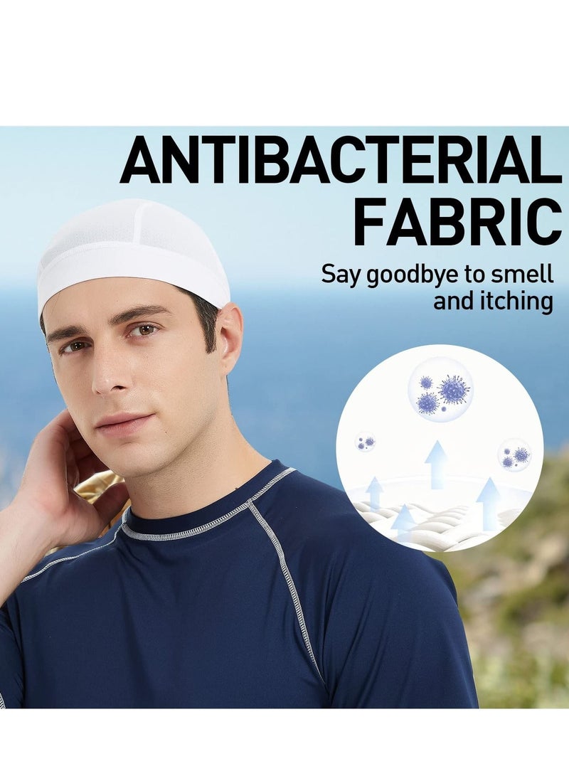 Captaintech Cycling Skull Cap Under Helmet Summer Breathable Mesh Helmet Liner Sun Protection Beanie for Men Women Sweat Wicking Hat for Motorcycling Cycling Football Running - Image 4