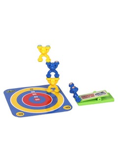 Zing Zing Desktop Sports Flip N Stack Monkeys - Includes 1 Metallic Game Platform, 1 Springboard, and 4 Magnetic Monkeys, for Ages 5 and Up 