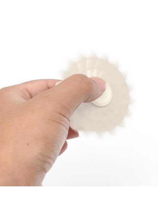 Premsons Premsons® Hand Spinner Desk Toy - High Speed Smooth Finger Spin Sensory Fidget Stress Relief Game Play for Kids & Adults - Birthday Party Gift - Metal - White Lotus  - Image 4