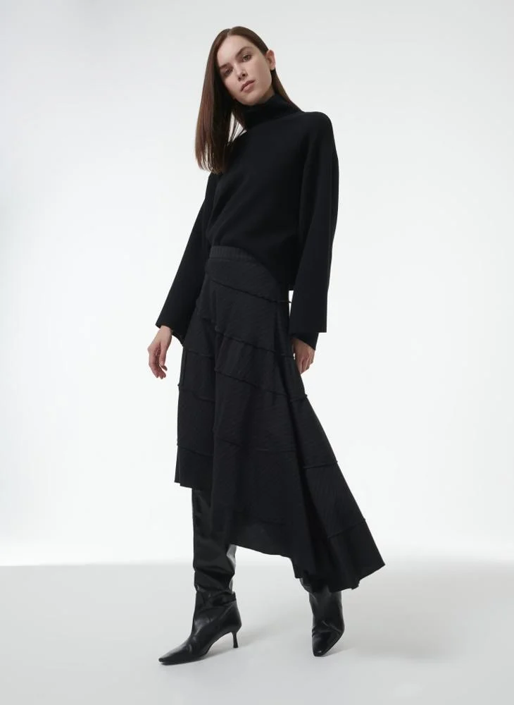 Leem Asymmetric Panel Skirt - Shorter Length