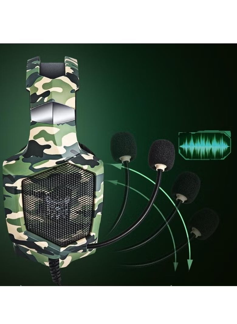 onikuma K8 Wired Stereo Gaming Headphones with Mic & LED Lights – High-Quality Sound, Noise-Cancelling Microphone, Comfortable Ear Cushions – Ideal for Gaming, Streaming, and Online Communication – Durable, Adjustable, and Stylish Design - Image 3