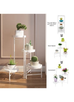 4 Tier Plant Stand, Metal Shelf Holder for Indoor,Outdoor Display Rack Flower Pot Stand for Corner Living Room Balcony Garden Patio,foldable,white - pzsku/ZA636AD3B5B16046ADA23Z/45/_/1735202413/0129484e-0a6e-4529-aa7f-e45e4aca4605