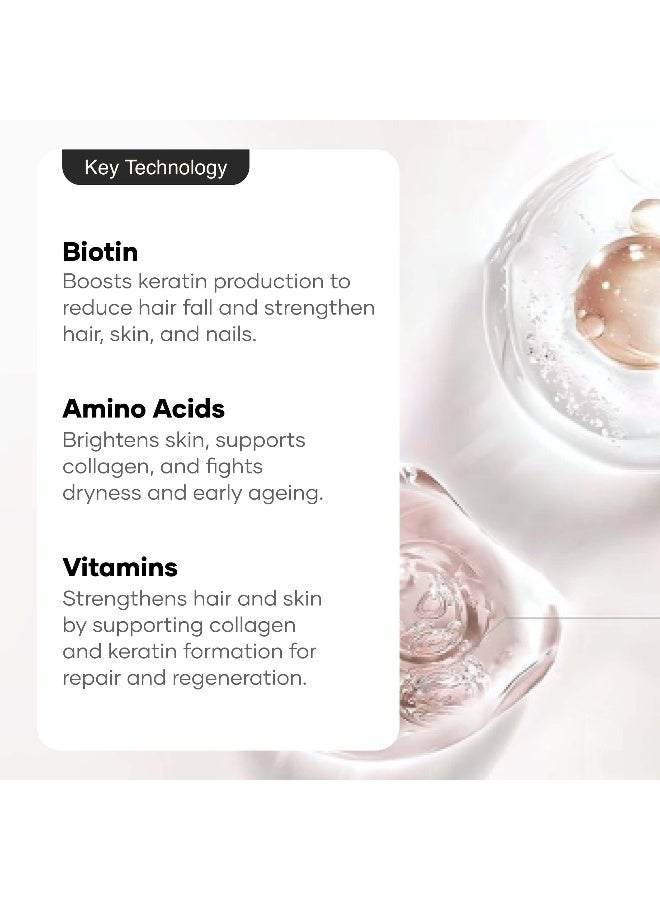 Cureskin Vital Boost Hair & Skin Multivitamin Tablets | With Biotin, Amino Acids & Antioxidants | Controls Hair Fall, Promotes Hair Growth & Skin Radiance | For Men & Women | 30 Tablets - Image 4