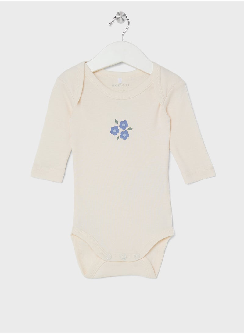 NAME IT Kids 3 Pack Jet Stream Flower Printed Bodysuit  - Image 4