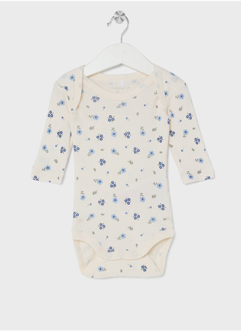 NAME IT Kids 3 Pack Jet Stream Flower Printed Bodysuit  - Image 2