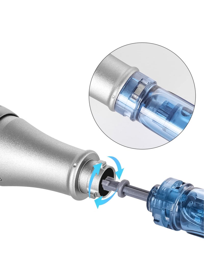 Dr.pen Drpen M8S/A9 Micro Needle Pen Replacement Cartridges 10pcs 18 Needle Genuine Leather Automatic Pen Clip Slot Cartridge - Image 4