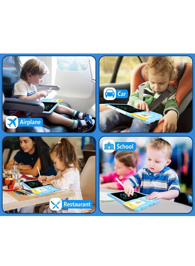 هالامودو بطاقات فلاش للتحدث للأطفال الصغار - الكتابة اللوحية LCD للأطفال - الرسم اللوحية لعب الأطفال الصغار 112 كلمات البصر لعب الحسية للأطفال المصابين بالتوحد ، الأولاد البنات 2 3 4 5 6 ، الأزرق - Image 4