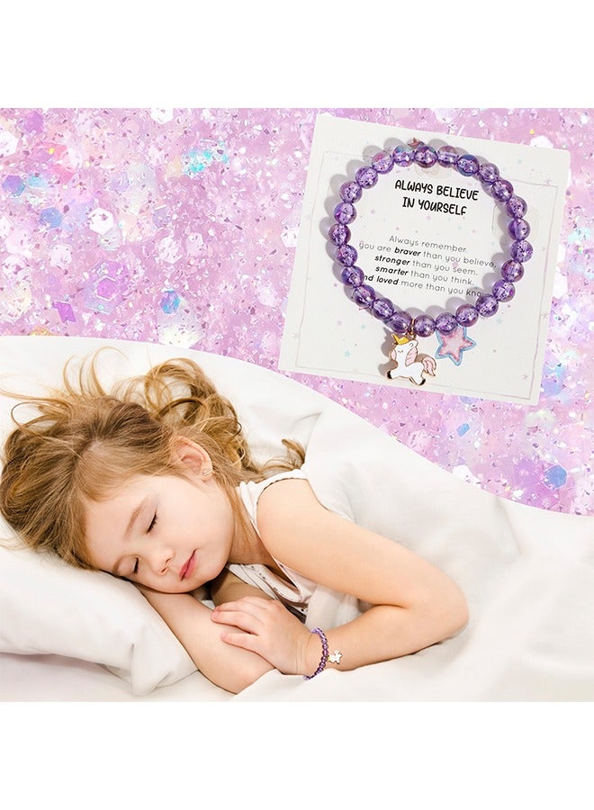 Beauenty Unicorn Toys for Girls Age 4-12,Unicorn Gift Box Set for Girls,Girl Gifts with Unicorn Blanket Bag Eye Mask and Bracelets,New Year Birthday Children's Day Gifts for Girls﻿ - Image 5