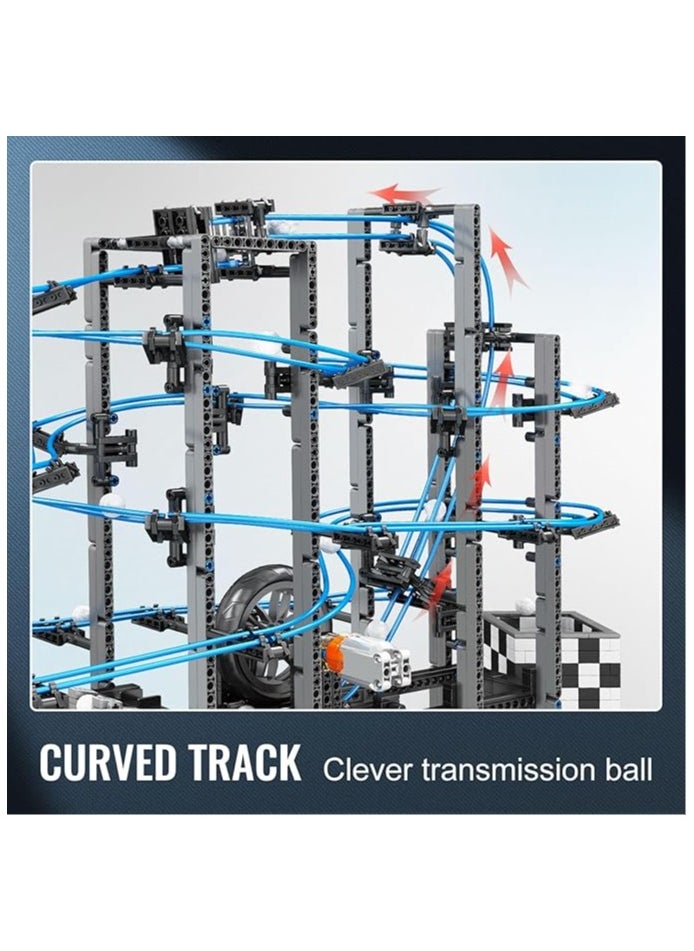 mould king - Mould King 26002 Track Racing ball roller coaster building Kit, Toy ultra-high speed electric ball Drive building Kit, children's building toy, STEM educational toy amusement park building kit model - Image 1