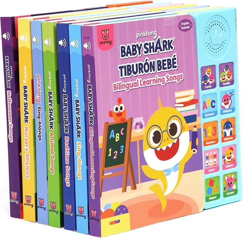 Pinkfong [10BTN] Pinkfong Baby Shark Bilingual Musical Sound Book | Baby Shark English-Spanish Learning Songs for Toddlers 1-3 | Educational Toy with Nursery Rhymes | Perfect Baby Shark Birthday - Image 4