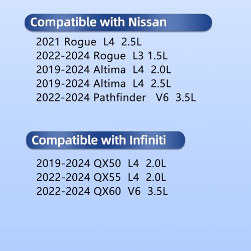 RICHWEI فلتر هواء المقصورة CF12552 مع الكربون النشط لسيارات نيسان روج 2019-2023، باثفايندر، ألتيمة، إنفينيتي QX50 QX55 QX60، 1.5L 2.0L 2.5L 3.5L - Image 2